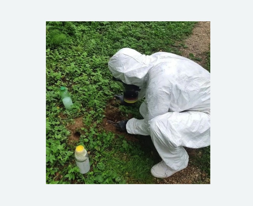 уничтожение кротов на участке в Даниловском районе Москвы